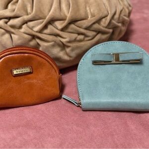 Rosetti Brown and Blue Cosmetic Cases